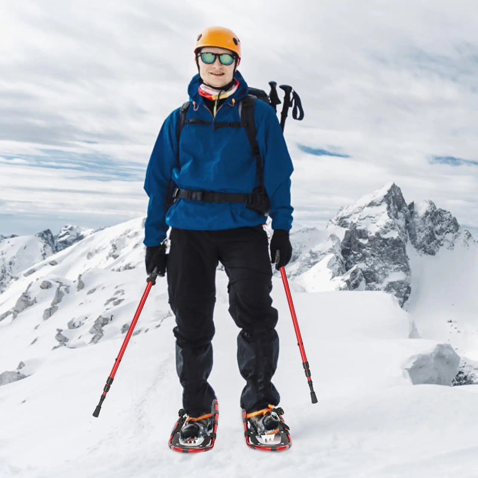 Snowshoes with Adjustable Trekking Poles Bundle
