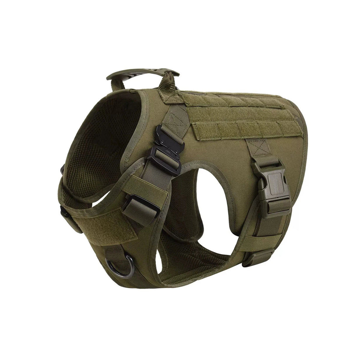 Tactical Dog Harness Collar Leash Molle Pouches For Medium Large Dogs Pet