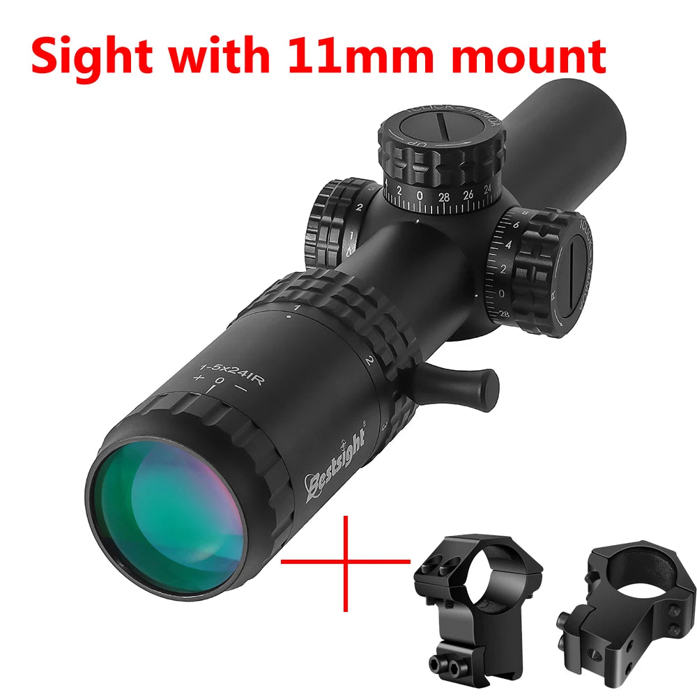 1-5X24 Tactical Optical Rifle Scopes Compact Scope Ar15 Sight