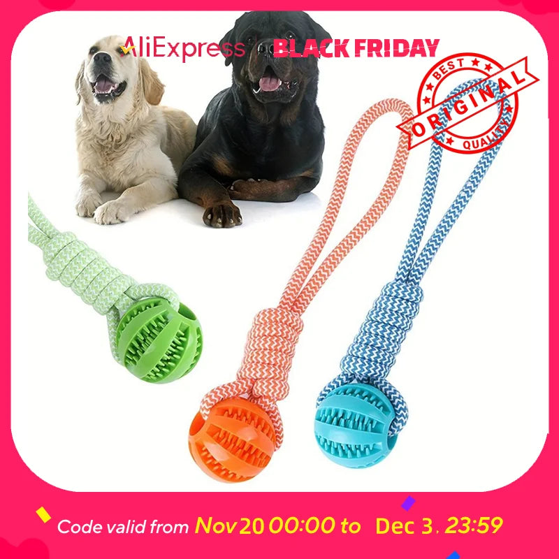 Interactive Dog Toy Tug Rope, Treat Dispenser Ball, Chew Toy for Large Breeds, Durable & Dental Health