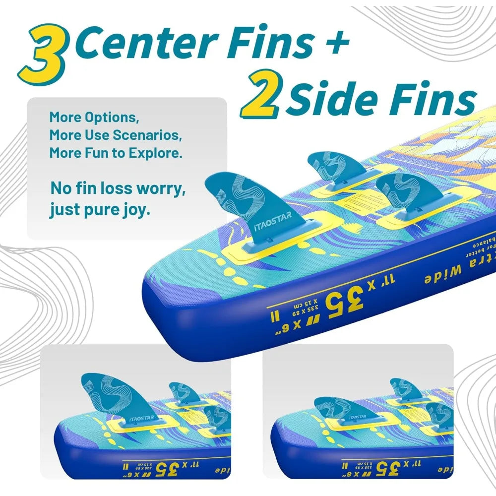 Popular Extra Wide Paddle Board, One-Stop Premium SUP Board Accessories, Tailored Fins, Stable Inflatable Stand Up Paddle Boards