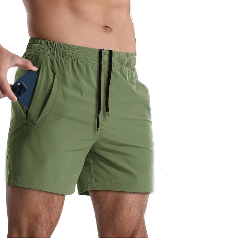 Running Shorts Men Gym Fitness Sport Shorts Quick Dry Workout Training Jogging Short Pant