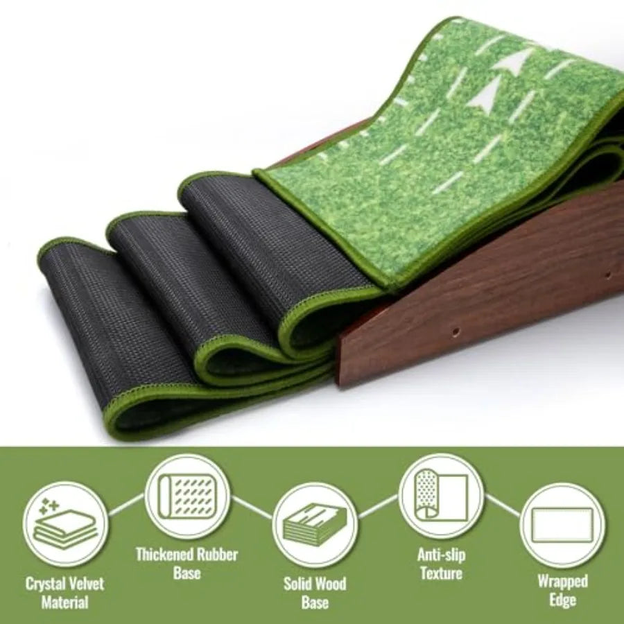 Putting Mats for Home Office and Outdoor Use Wrinkle Free Design with Auto Ball Return