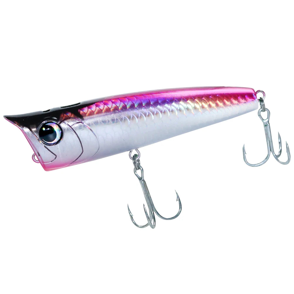 Floating Fishing Lure 90mm 15g Topwater Popper Bait 3D Eyes Artificial Wobbler Swimbait for Freshwater Saltwater Surface Fishing