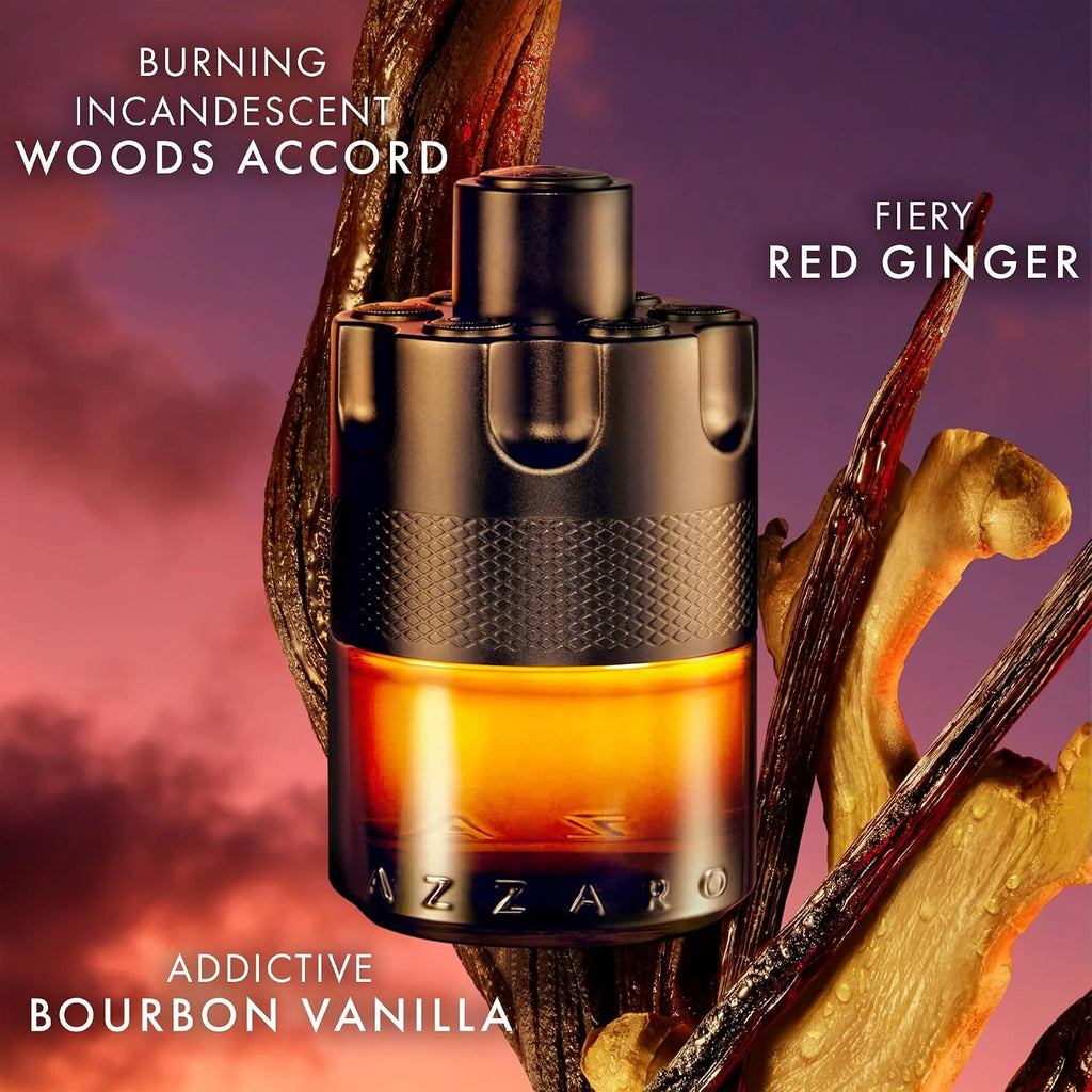 Azzaro The Most Wanted Parfum - Spicy Woody Cologne 100ml Fragrance with Ginger, Woody Notes & Bourbon Vanilla