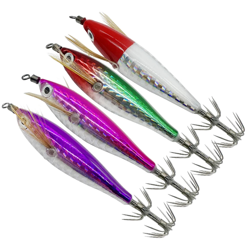 Luminous Fishing Bait Octopus Cuttlefish Fishing Bait Squid Hook Lure Hook Fishing Tackles Squid Jig Baits