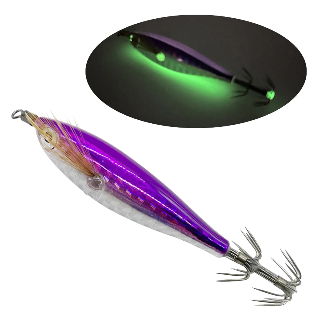Luminous Fishing Bait Octopus Cuttlefish Fishing Bait Squid Hook Lure Hook Fishing Tackles Squid Jig Baits