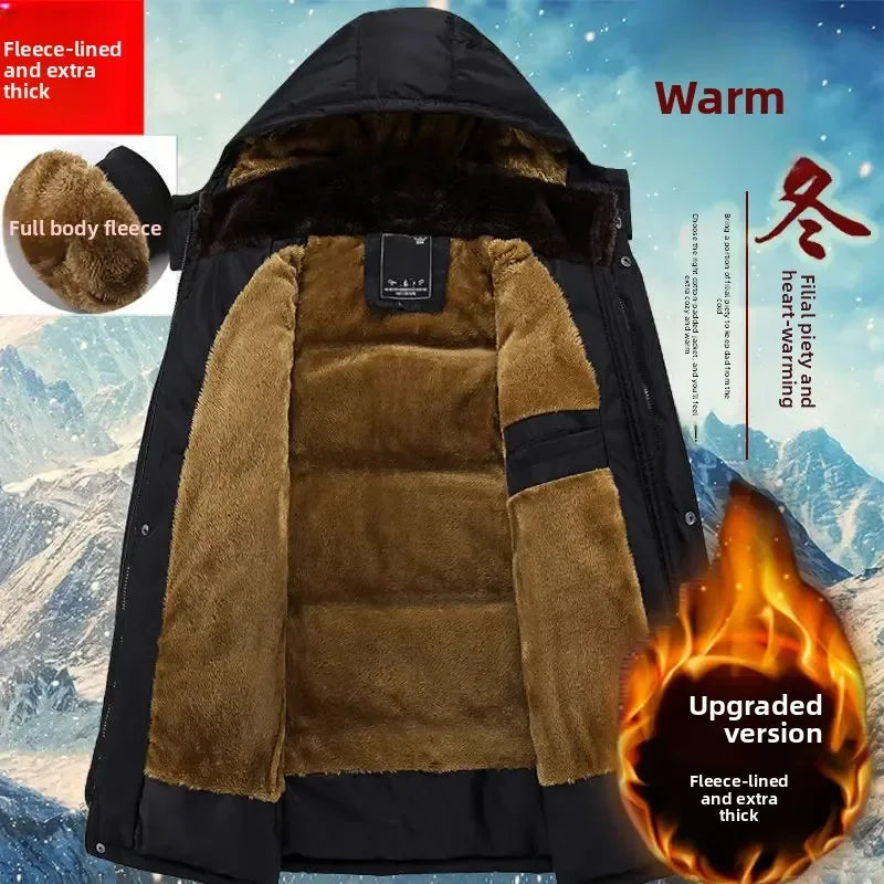 Thickened Fleece Winter Jacket Men Warm Cotton Clothes Warm Cottom
