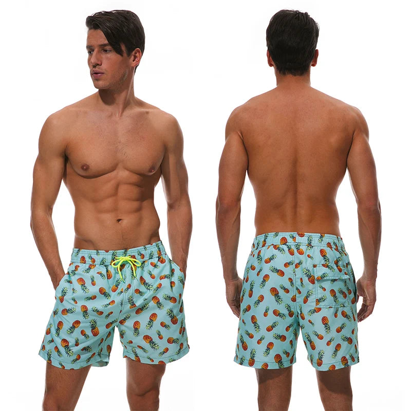 Quick Dry Summer Mens Siwmwear Beach Board Shorts Briefs For Man Swim Trunks