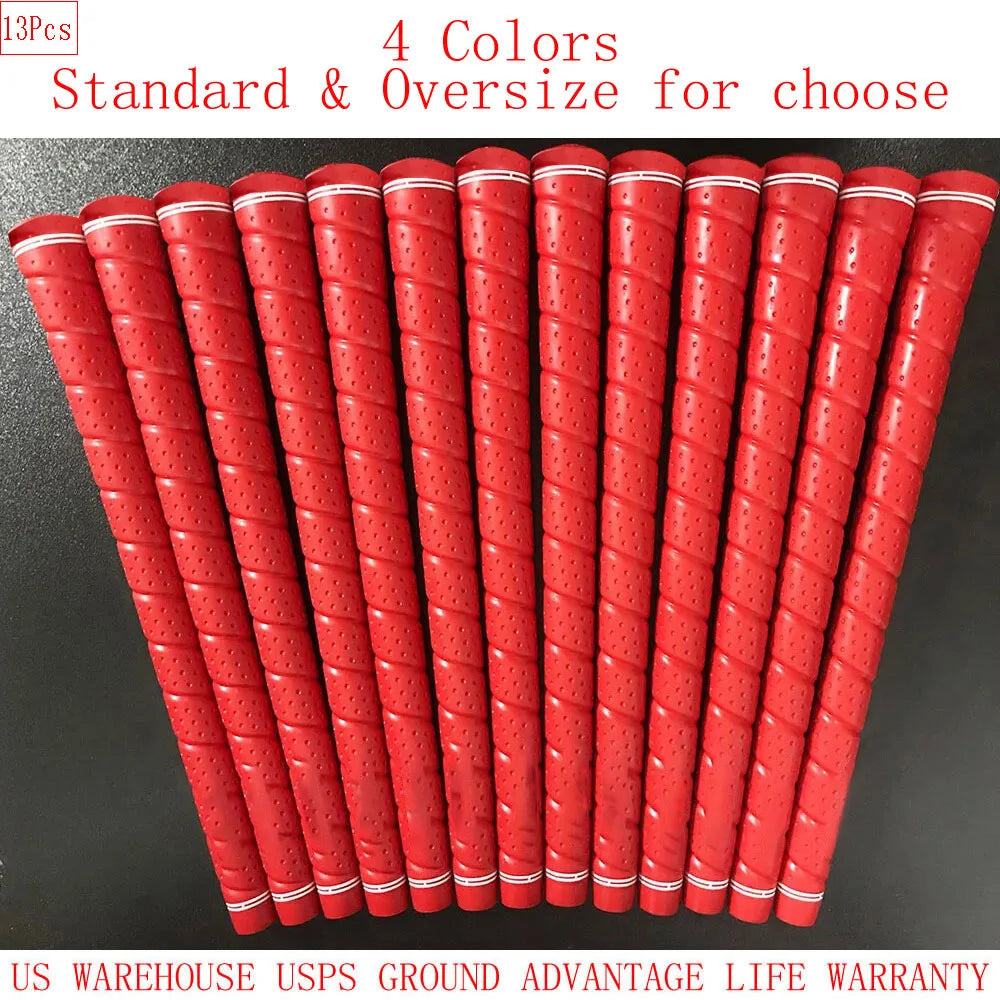 13PCs Golf Grip Grip 60R Rubber Anti-slip Standard and Midsize New