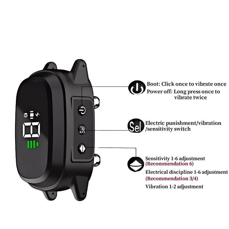 Waterproof Dog Bark Collar,Rechargeable Anti-Bark Collar For Dog Vibration Training Collar For Small,Medium Dog