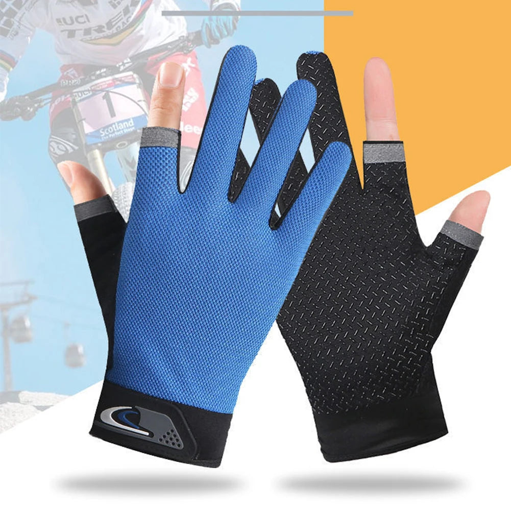 Winter Fishing Gloves 2 Cut Fingers Men Women Breathable Anti-slip Antiskid Fishing