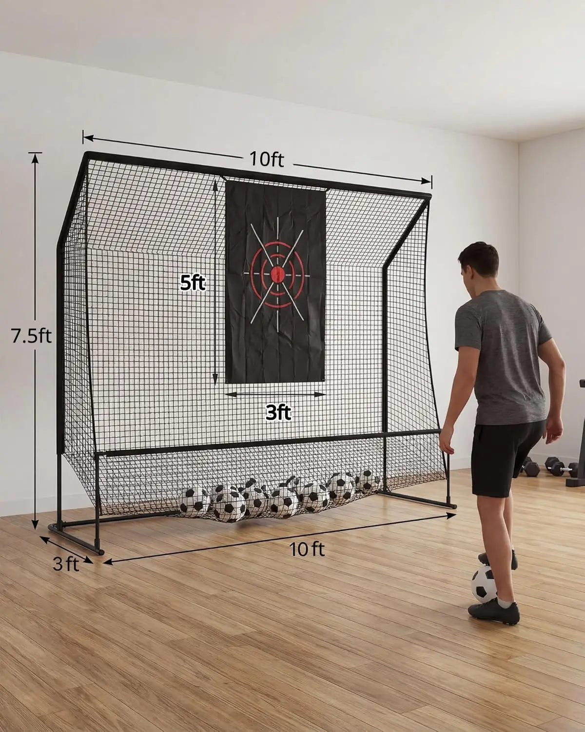 10x7.5FT Golf Practice Net for Indoor and Outdoor Use, Heavy Duty Swing and Chipping Trainer with Aim Cloth