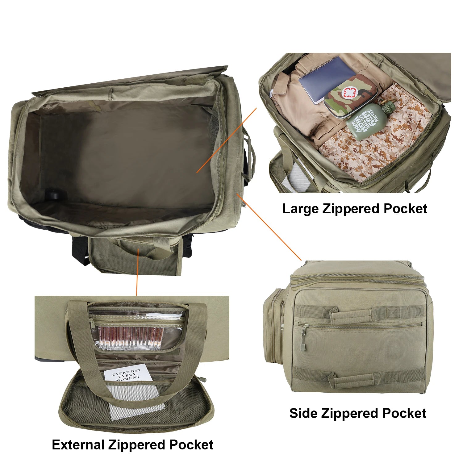 LQARMY 124L Outdoor Camping Travel Bag Large Trolley Case Waterproof Nylon Practical Travel