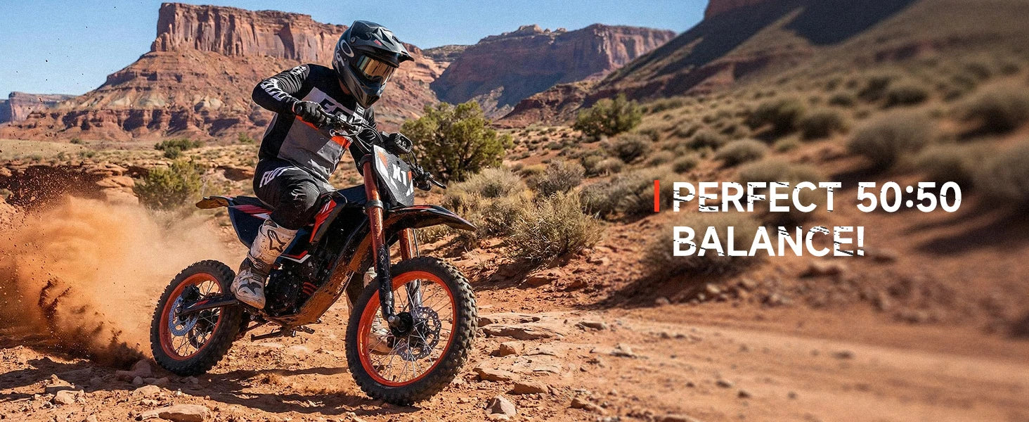 QRONGE X1 Spark Electric Dirt Bike 4500W Peak&Up to 60 Miles 50MPH 60V 28.8Ah Battery