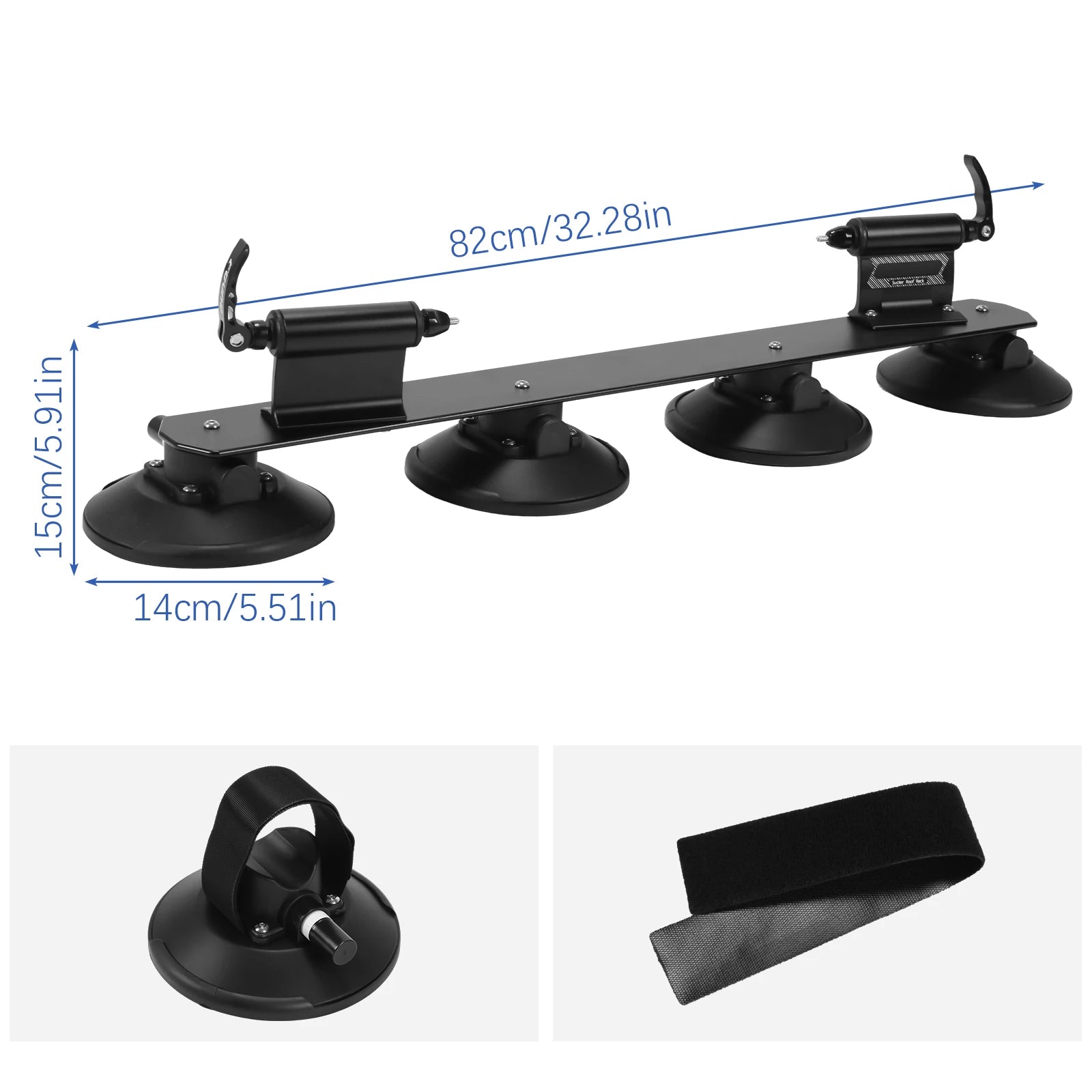 Aluminium Alloy Top Suction Roof-Top Bike Racks with Sucker Suction Roof-Top Bike Car Racks Carrier
