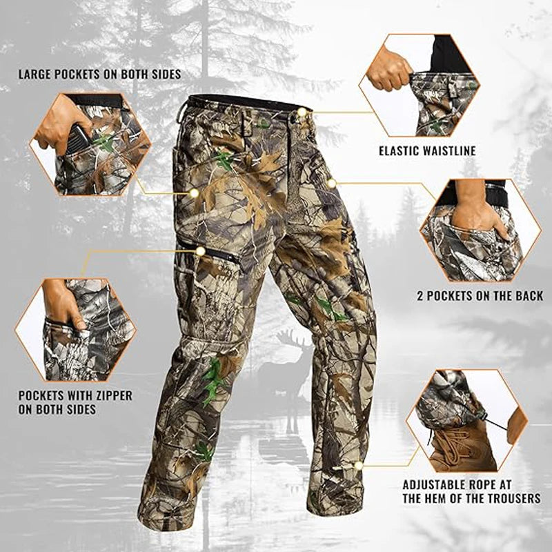 Camouflage Softshell Gear Hoodie Jacket Pants