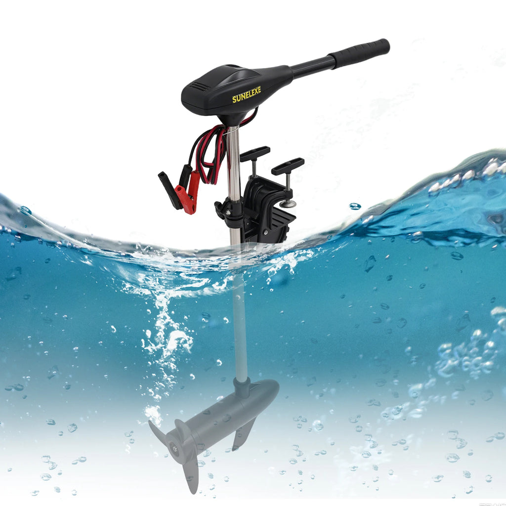 40 pound Retractable Electric Trolling Motor 12V Electric Outboard Motor for Inflatable Boats Kayaks  Small Vessels