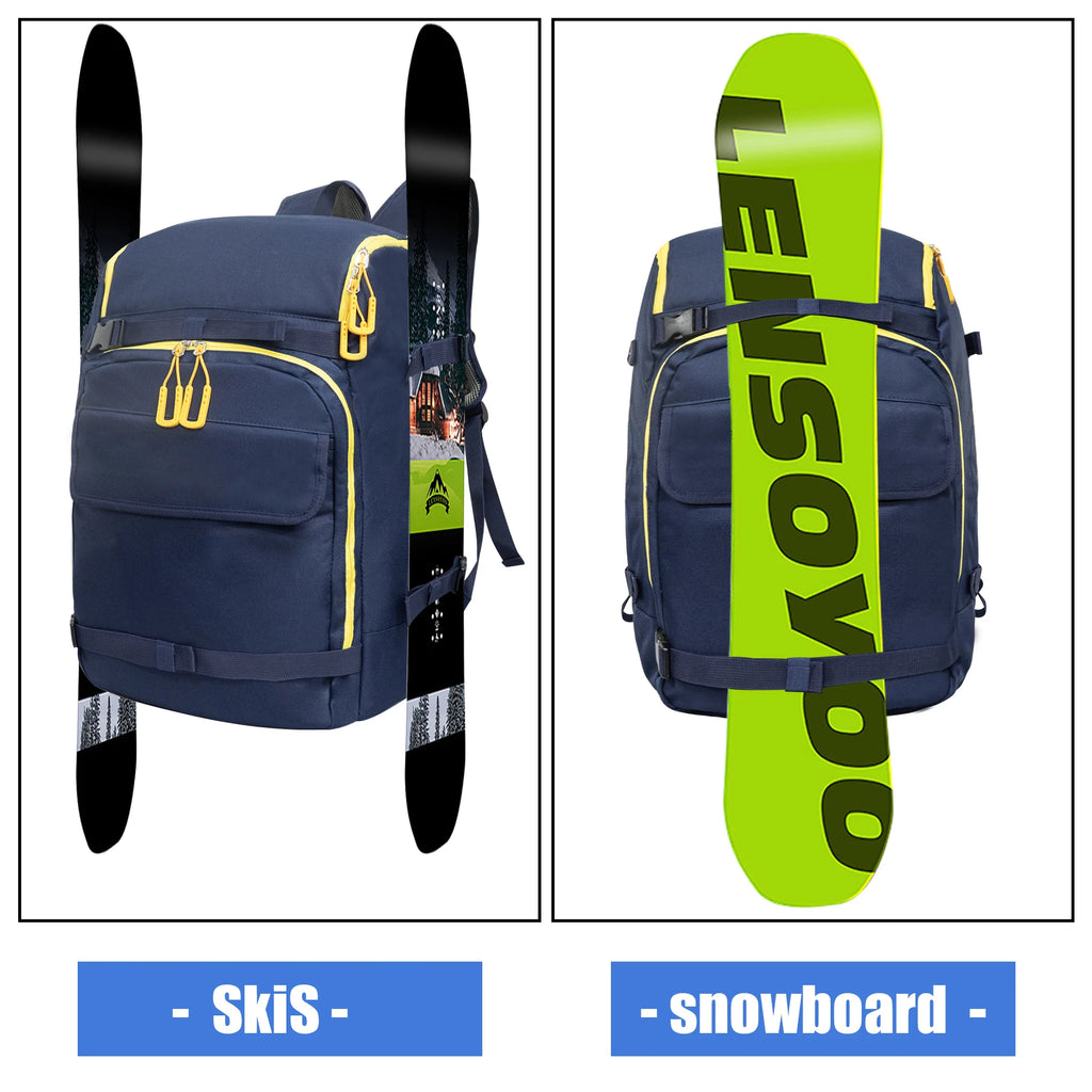 WESTTUNE 50L Outdoor Ski Boot Bag Large Capacity Travel Backpack for Accessories