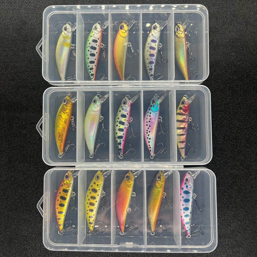 5Pcs/Box Fishing Lure Micro Minnow Wobbler Sinking Artificial Hard Bait