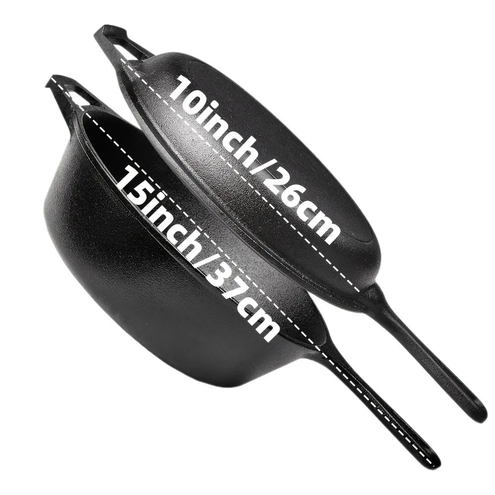 3PCS Cast Iron Skillet Set (6/8/10 Inch)