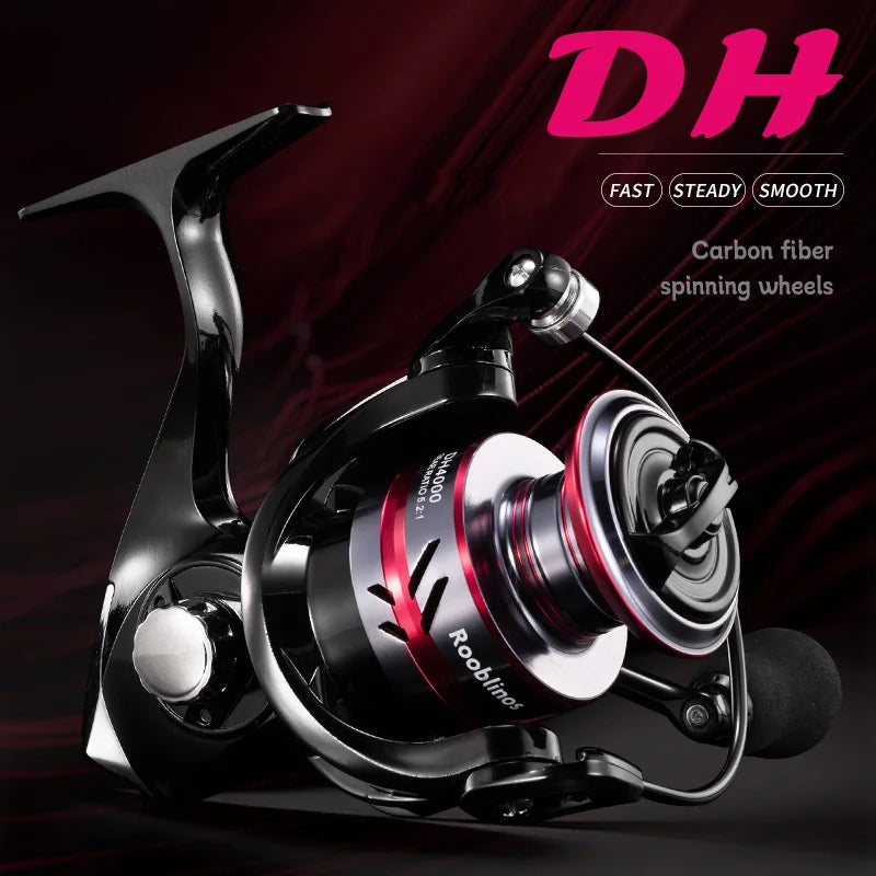 Spinning Reel 5.2 High Gear Ratio Suitable for Kayaking and Shore Casting