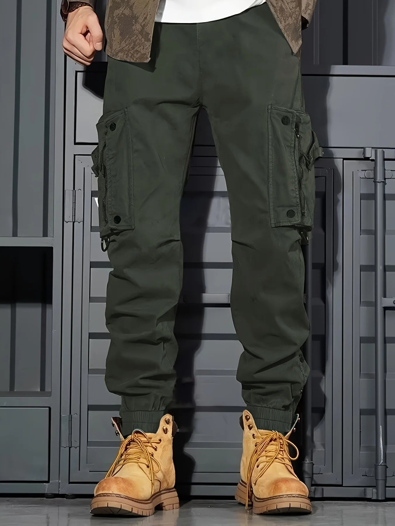 Multi-pockets Ribbons Bandage Tactical Techwear Cargo Pants Mens Harajuku Punk Hip Hop Joggers