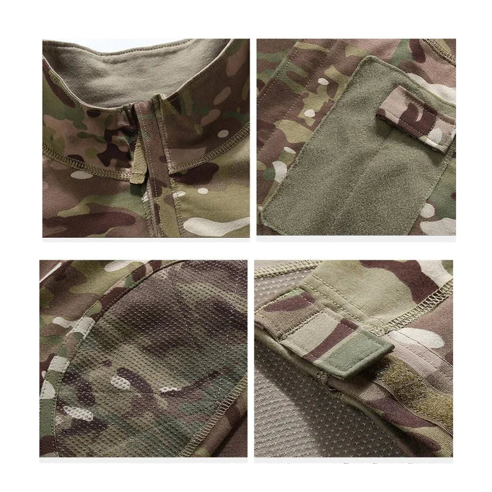 Tactical Suits Combat Shirts  Uniform Outfit Men Camouflage Tatico Tops Airsoft Multicam Force Paintball  Camo Hunting Pants