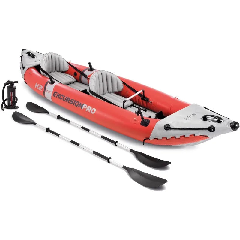Intex 68309EP Excursion Pro K2 Inflatable Kayak 86" Kayak Paddles & High-Output Pump,SuperTough PVC,2-Person