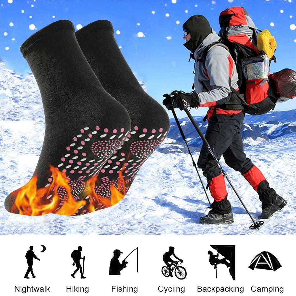 Winter Warm Self-Heating Health Socks Pain Relief Outdoor Anti-Cold Therapy Magnetic Thermal Stockings