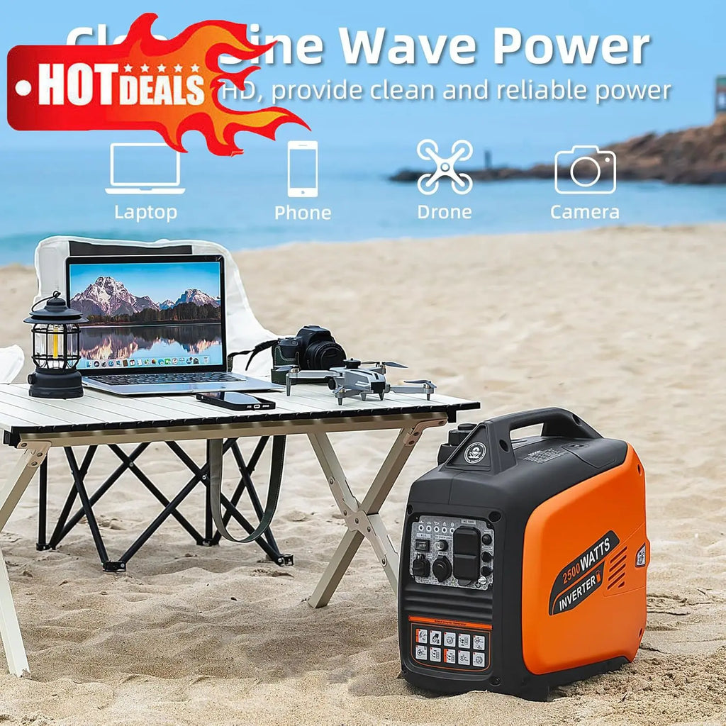 Portable Inverter Gas Powered , Quiet, Emergency Generator