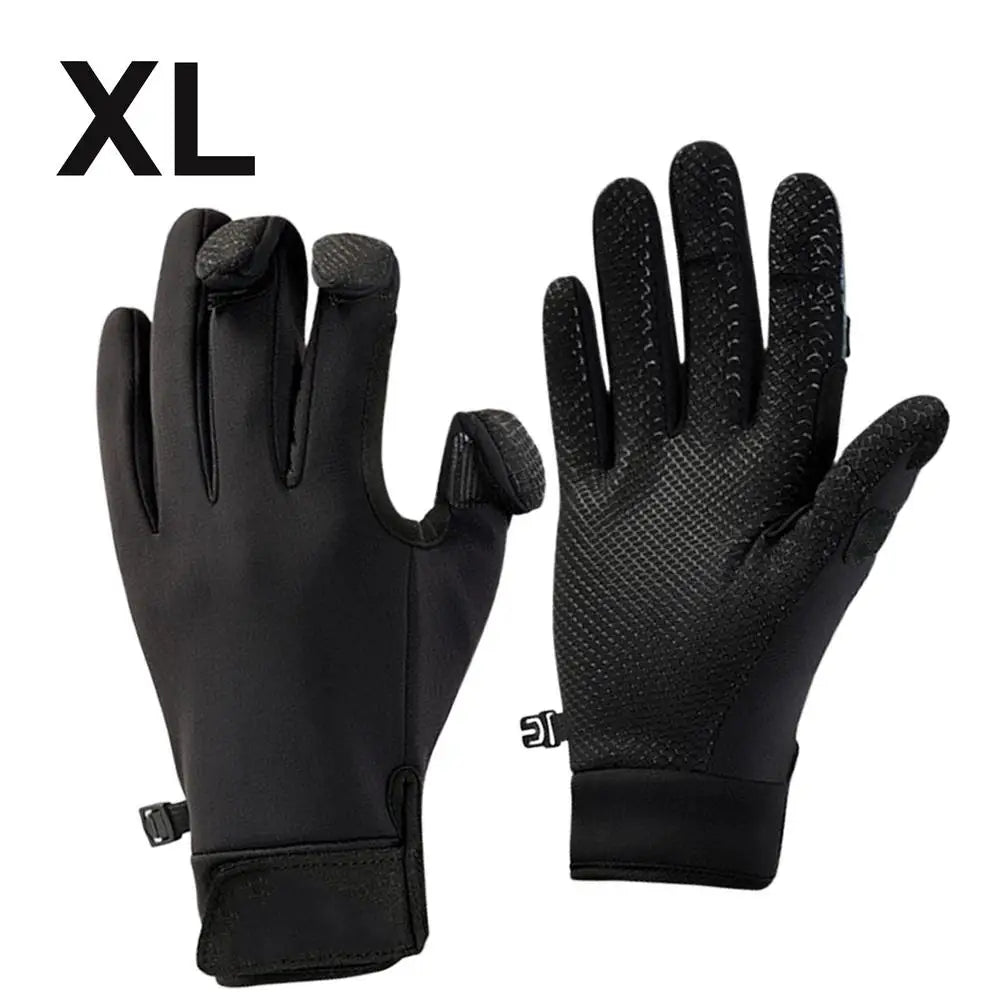 Ice Fishing Fingerless Gloves Touchscreen Non-Slip Fishing Equipment