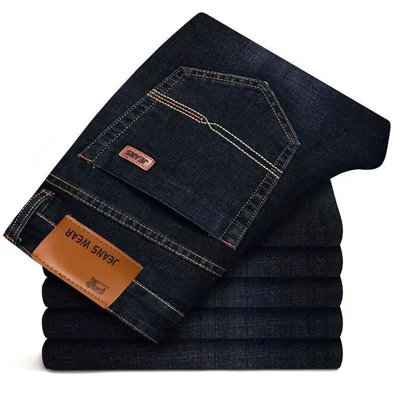 2025 Men's Casual Jeans Classic Style Casual Stretch Slim Fit Jeans Men's Denim Pants