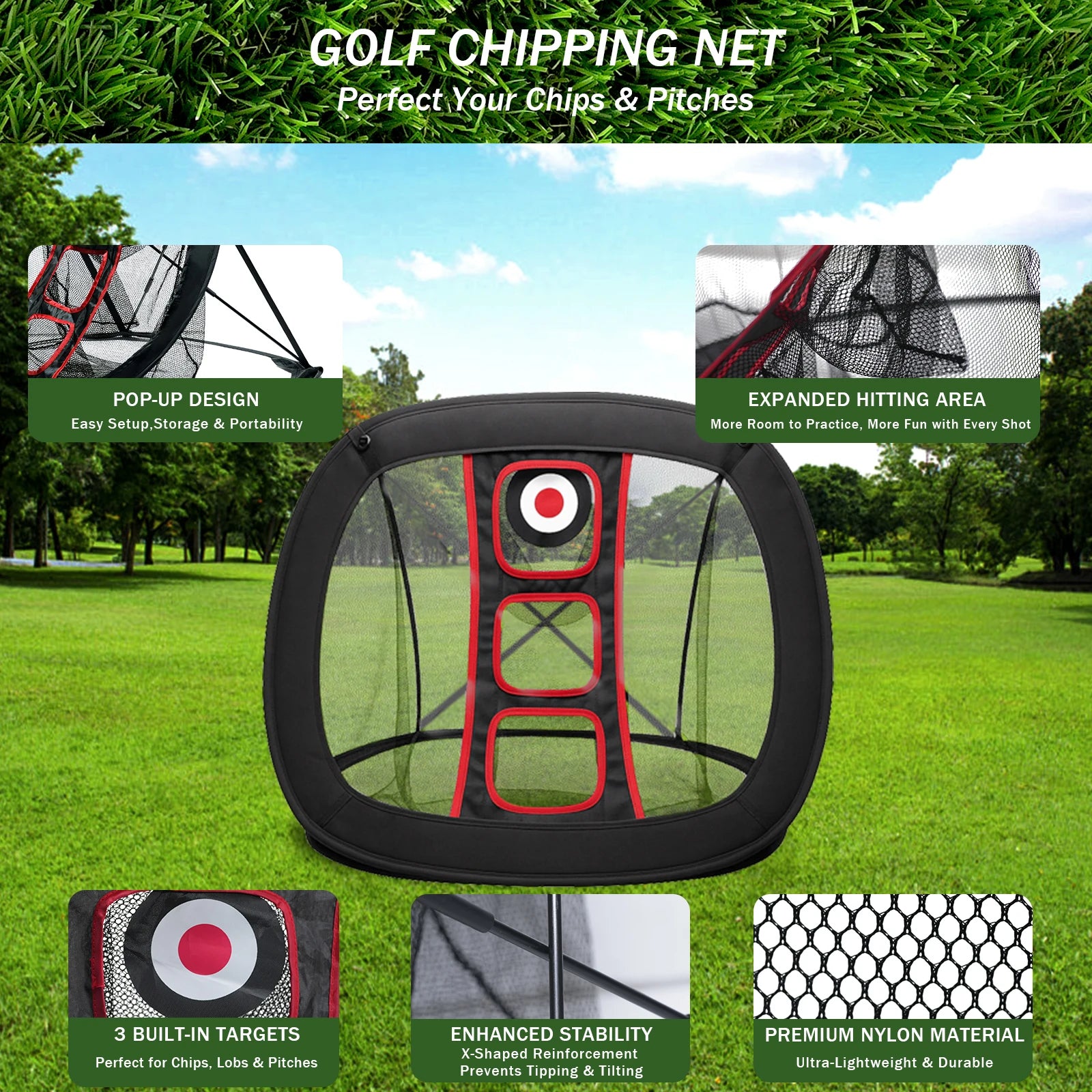 AESWGOF Golf Practice Net Golf Training Net Direct from US Warehouse