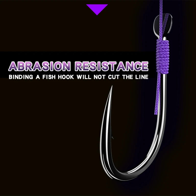 YGKPE X16 Braided Fishing Line 16 Strands Braid Purple100/150/200/300/500M PE Line Ultra Smooth