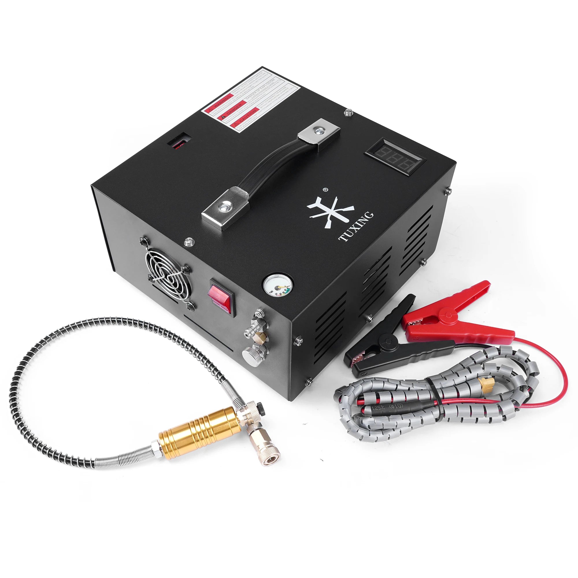 TUXING TXES061 Air Compressor PCP 4500Psi 300Bar High Pressure Electric Pump Built-in transformer