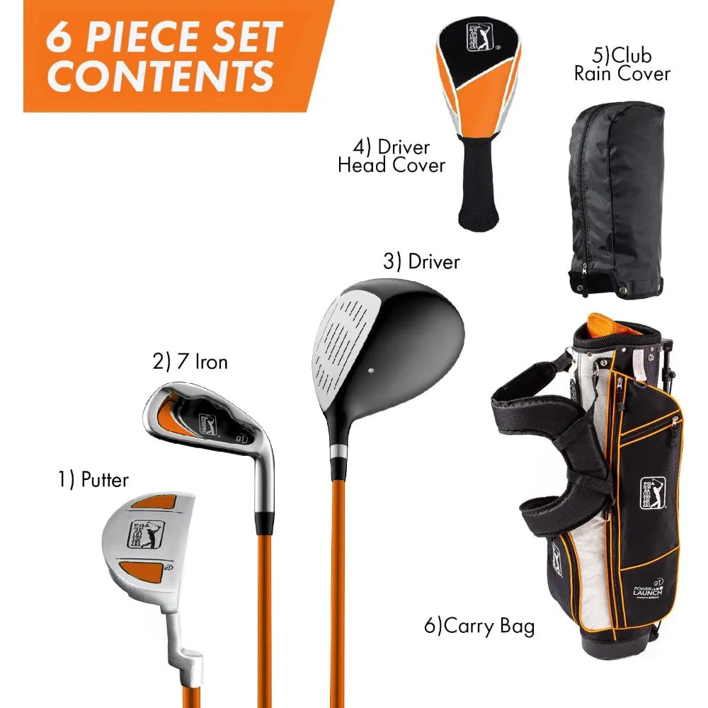 CQYouth Golf Club Set for Ages 8-12 (4’8”-5’2”) and 12+ (5’2”+), Right and Left-Handed Kids Golf Sets
