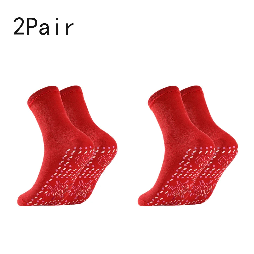 1-3Pair Self Heating Socks Winter Skiing Warm Socks Pain Relief Whole Foot One Size Socks Tourmaline Cold-Resistant