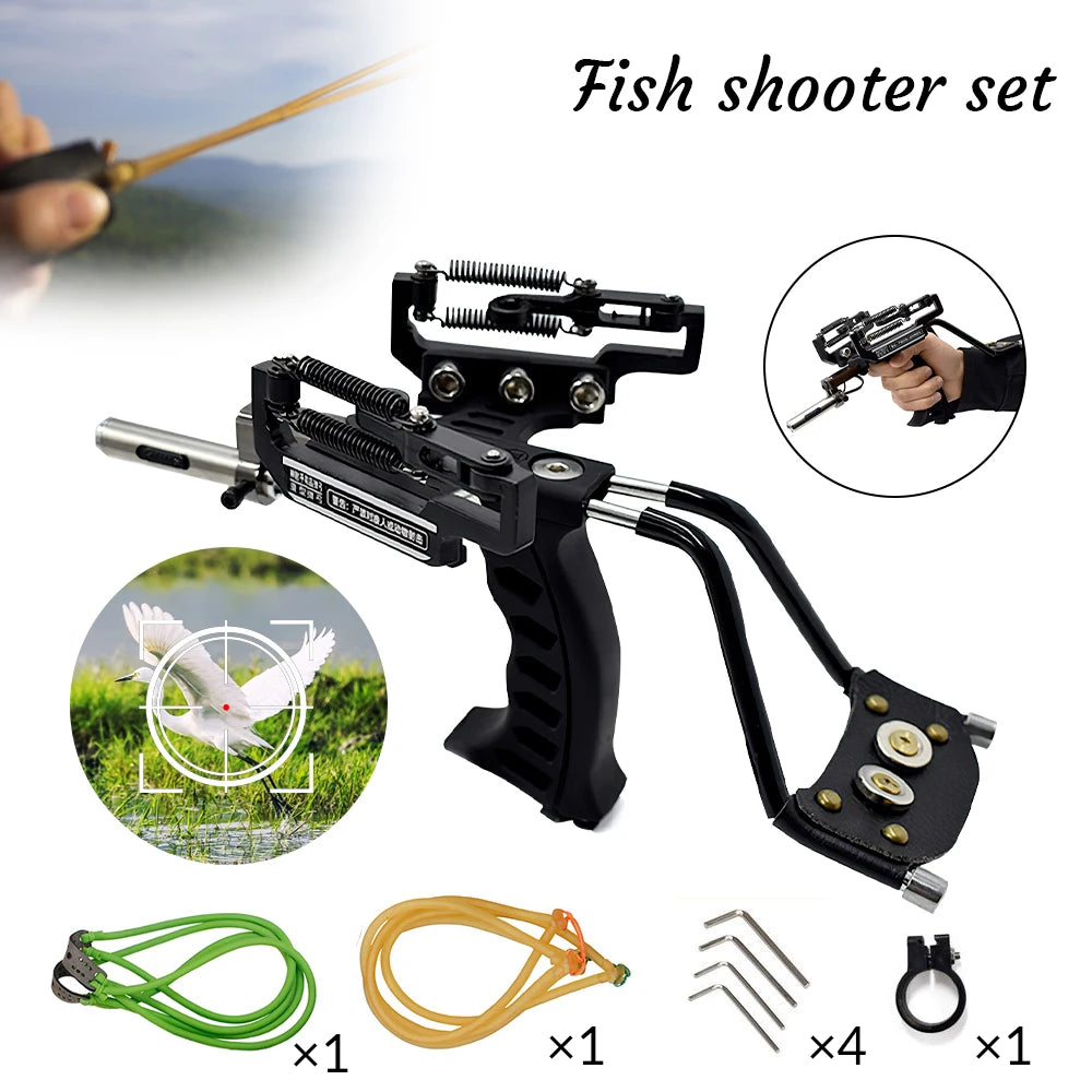 Professional Slingshot Metal Laser Catapult Outdoor Shooting Sports High Duty Powerful Sling Shot Arrow Rest
