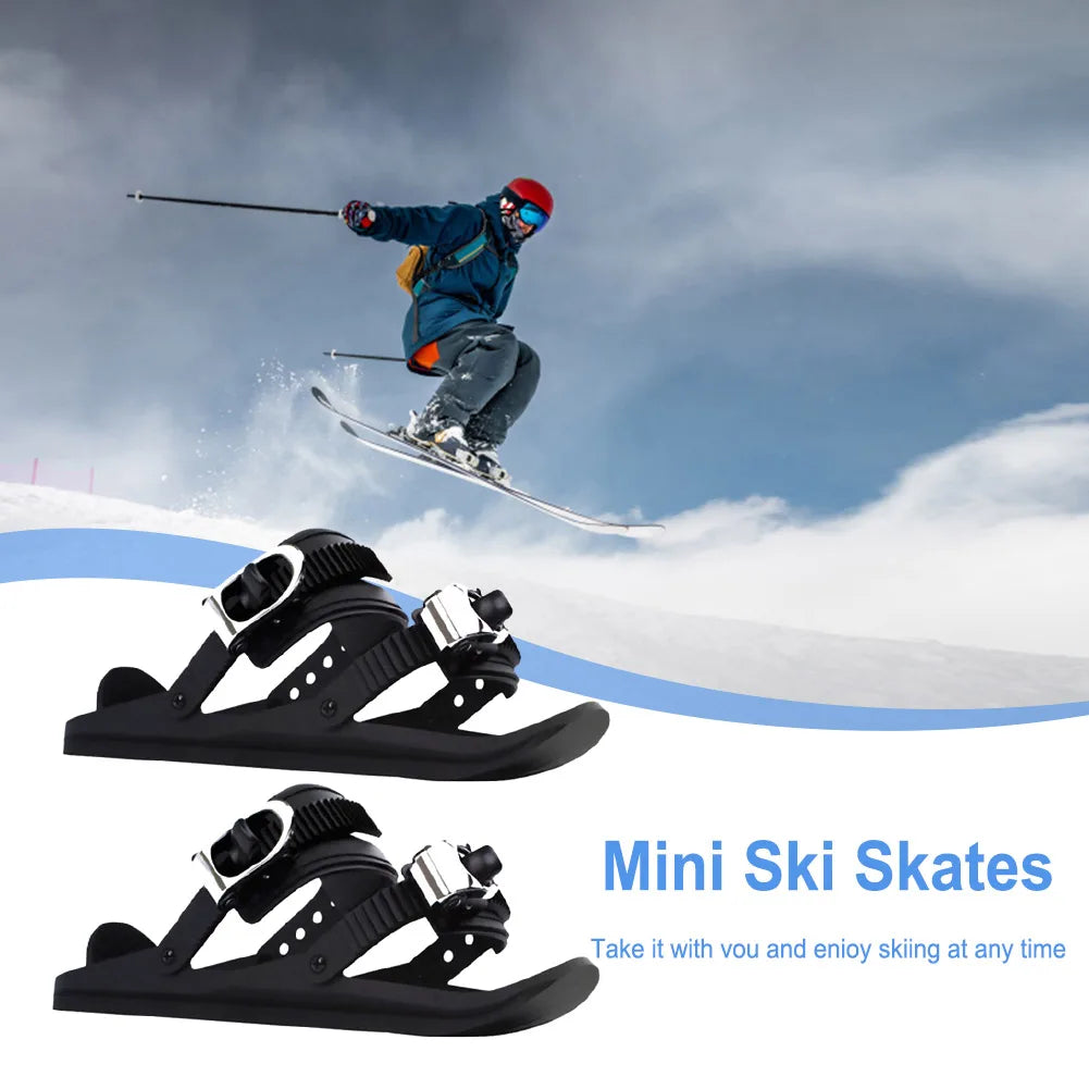 Mini Short Ski Skates Short Mini Skating Ski Shoes Adjuatable Short Shoe Snowblades