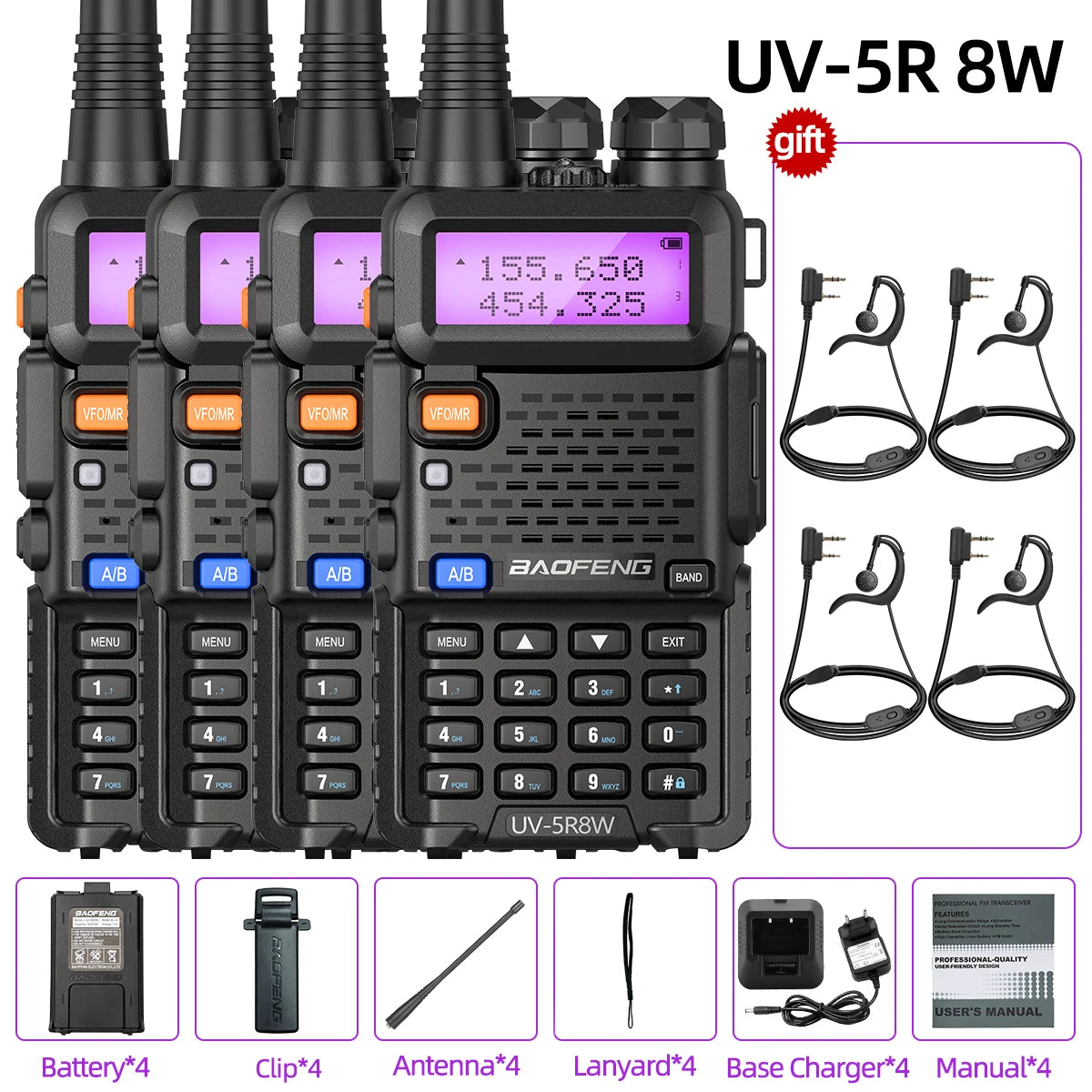 Walkie Talkie Ham Radio Dual Band VHF UHF