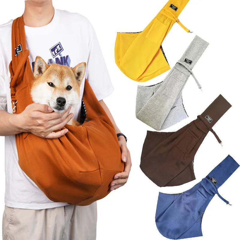 Crossbody breathable dog folding pet bag, large capacity pet supplies wholesale, cross-border exclusive
