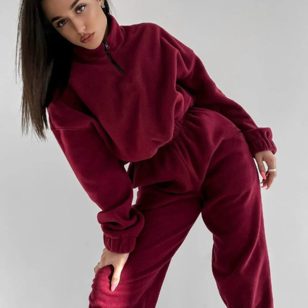 2Pcs/Set Women Sportswear Suit Casual Trousers Hooded Sweatshirt And Pant Tracksuit Sport Suit Pullover Sweatshirt