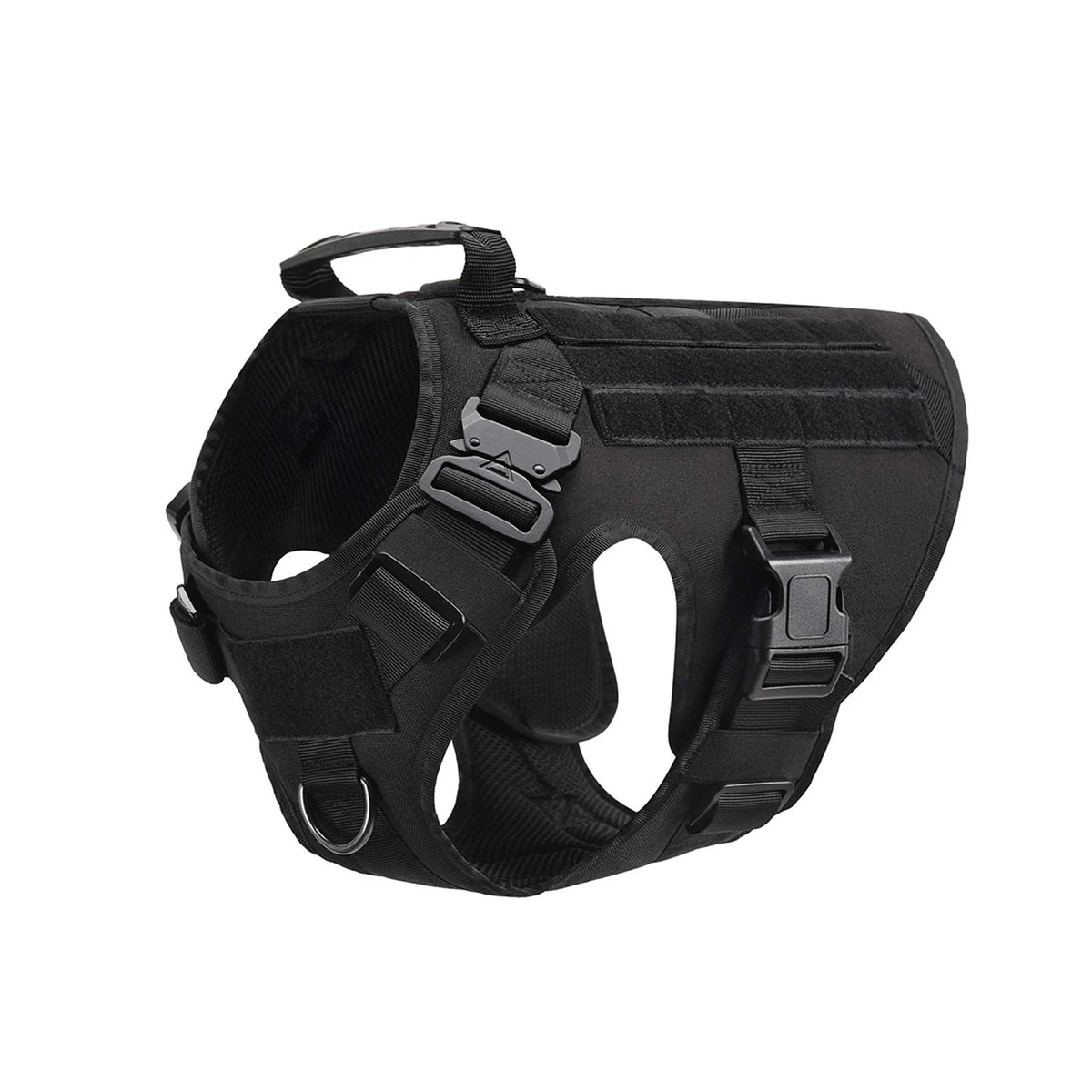 Tactical Dog Harness Collar Leash Molle Pouches For Medium Large Dogs Pet