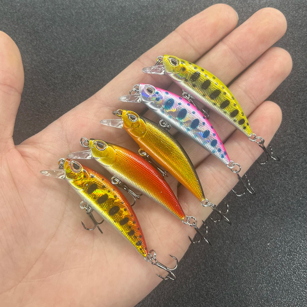 5Pcs/Box Fishing Lure Micro Minnow Wobbler Sinking Artificial Hard Bait