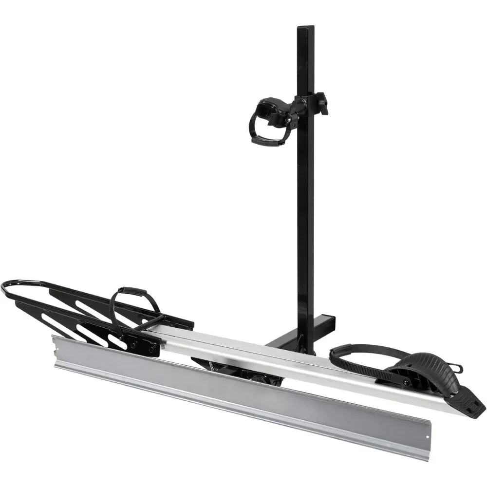 Hitch Mount Single Bike Rack with Ramp for Electric Bike, 100 lbs. Capacity Bike Carrier