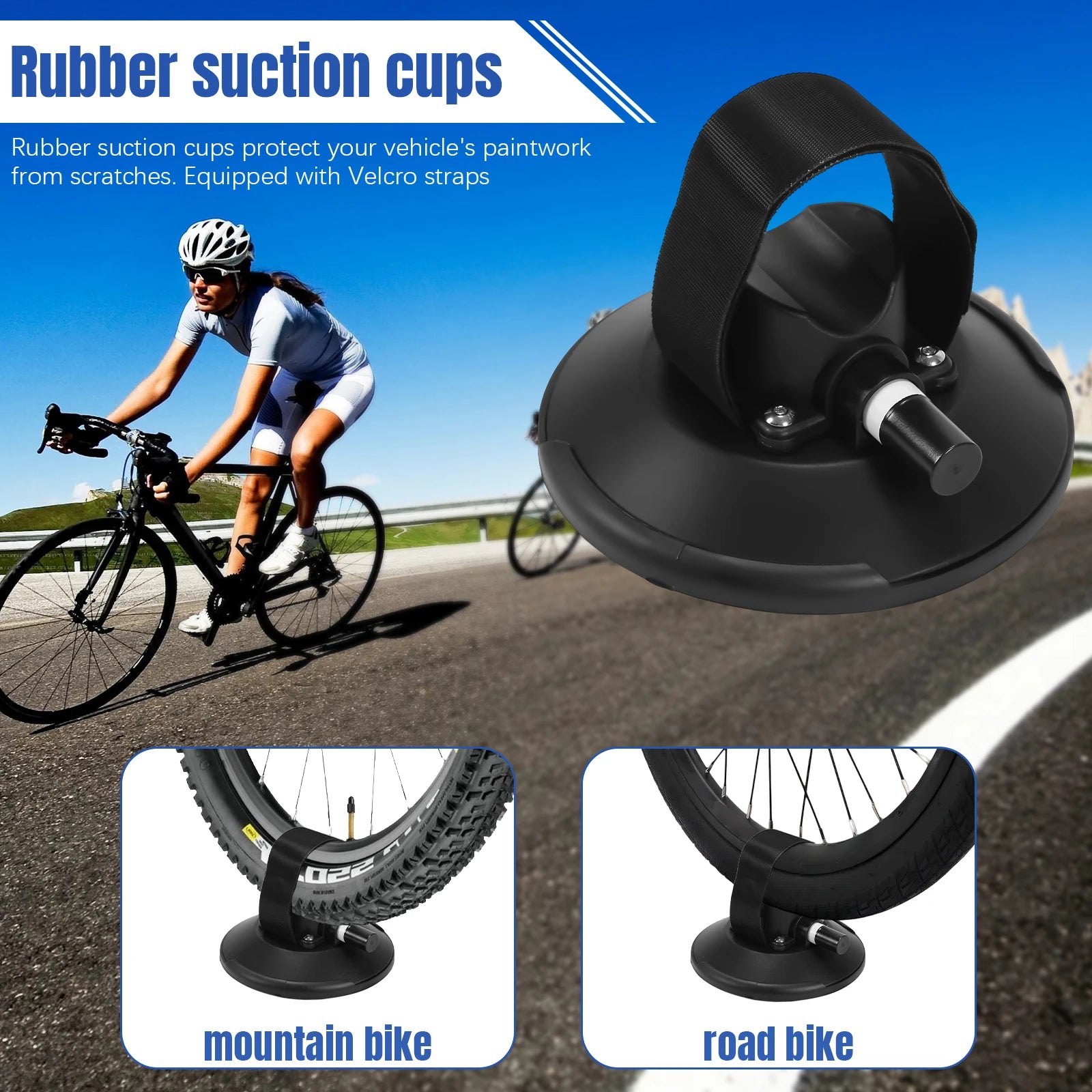 Aluminium Alloy Top Suction Roof-Top Bike Racks with Sucker Suction Roof-Top Bike Car Racks Carrier