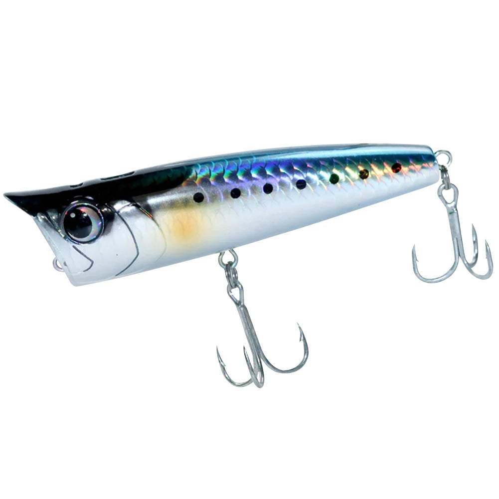 Floating Fishing Lure 90mm 15g Topwater Popper Bait 3D Eyes Artificial Wobbler Swimbait for Freshwater Saltwater Surface Fishing