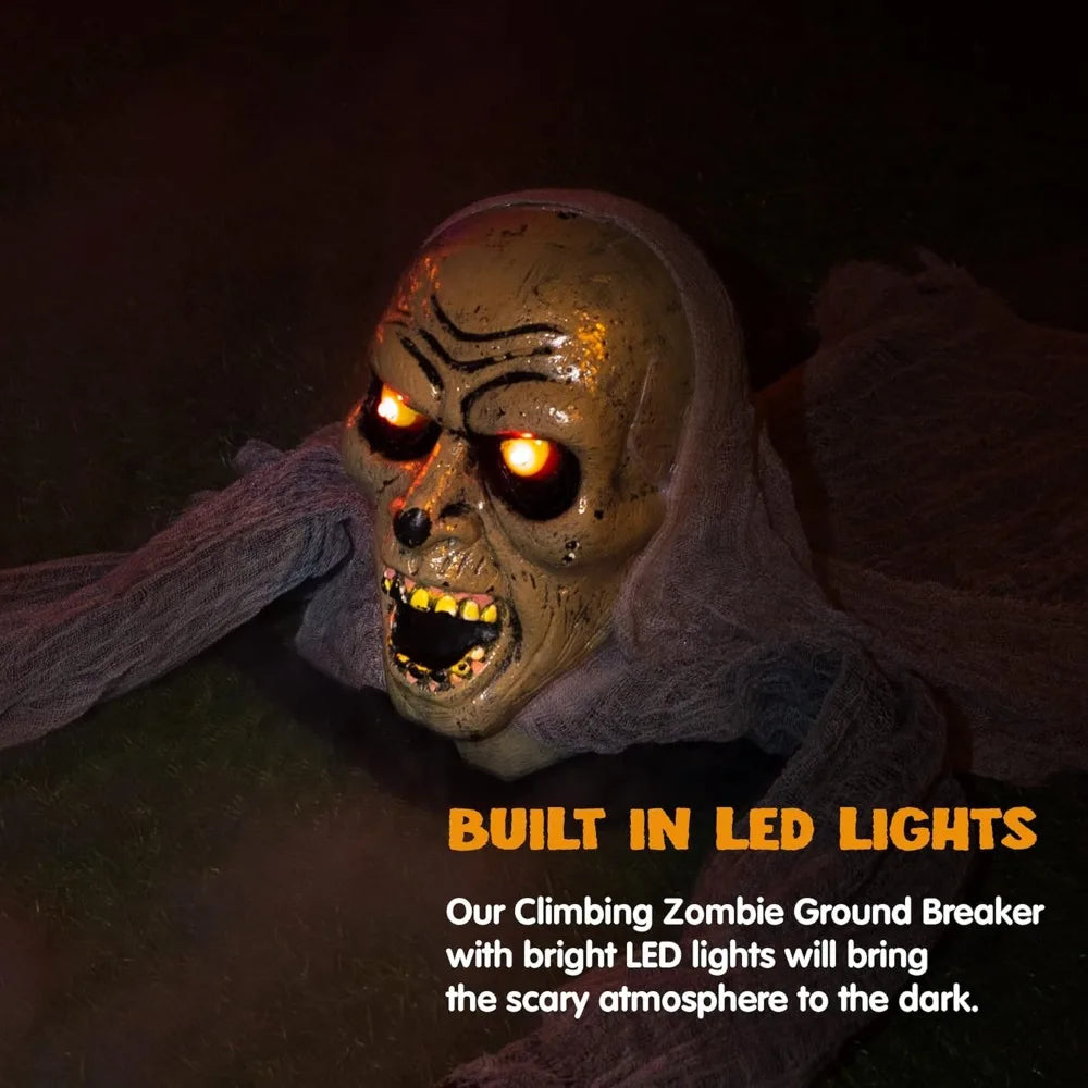 Halloween Decor Groundbreaker Zombie with Sound and Flashing Eyes for Halloween