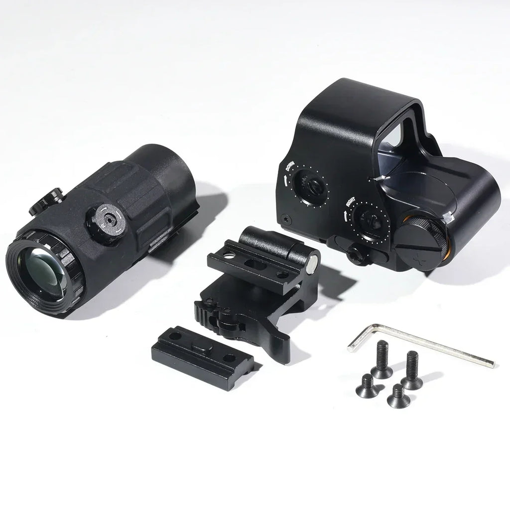 558 Holographic Red Dot G33/G43/G45 3X/5X Magnifier Red Green Reflex Sights Tactical Scope Folding